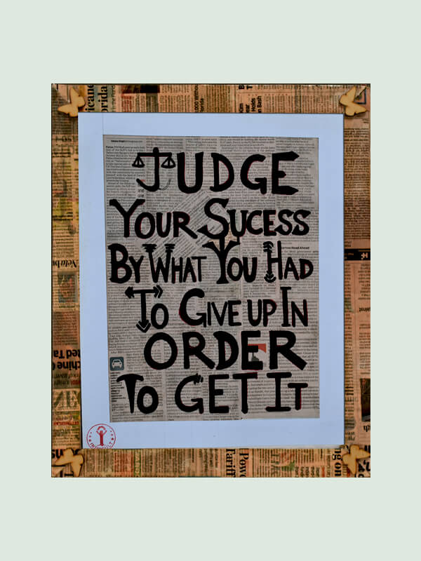 Judge your success- Motivational Poster